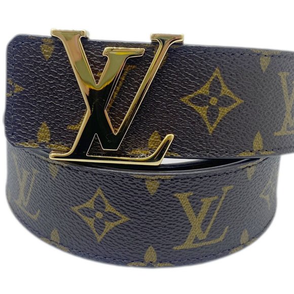 Louis Vuitton Monogram Santur Initial LV M9608 AC2137 Leather Belt Brown Size... - Picture 2 of 11